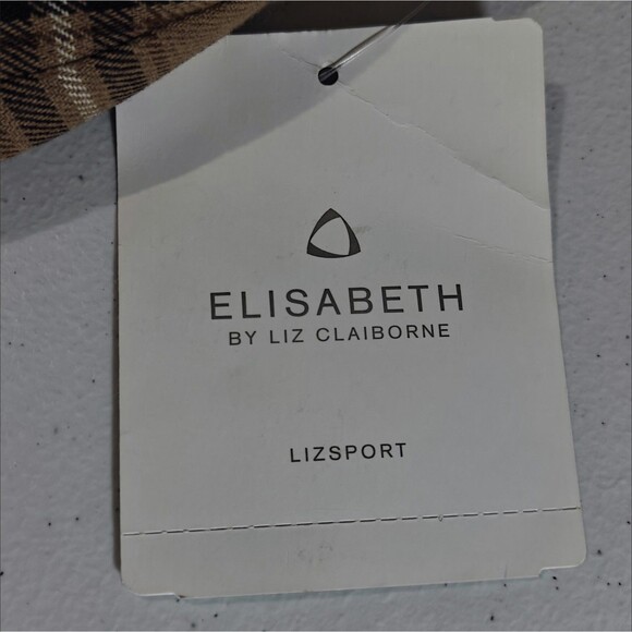 Vintage New Brown Plaid Wrap Skirt Plus 24 Liz Claiborne Academia Heritage NWT - Picture 11 of 12